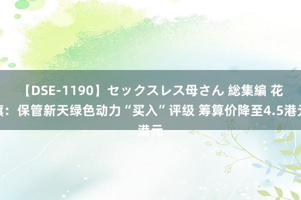 【DSE-1190】セックスレス母さん 総集編 花旗：保管新天绿色动力“买入”评级 筹算价降至4.5港元