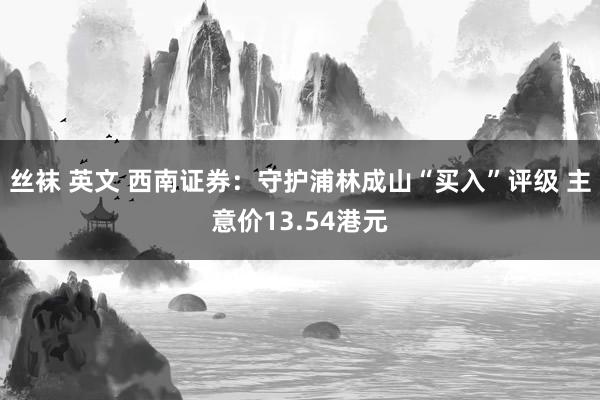 丝袜 英文 西南证券：守护浦林成山“买入”评级 主意价13.54港元